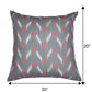 ZEBA World Reversible Eurosham Square Cushion Cover for Sofa, Bed (Hidden Zipper) | Chevron Print and Pintuk at Back - Polycanvas | Grey - 20x20in(50x50cm) (Pack of 1)