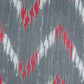 ZEBA World Reversible Eurosham Square Cushion Cover for Sofa, Bed (Hidden Zipper) | Chevron Print and Pintuk at Back - Polycanvas | Grey - 20x20in(50x50cm) (Pack of 1)