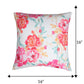 ZEBA World Square Cushion Cover for Sofa, Bed | Floral Print - Polycanvas | Multicolor - 16x16in(40x40cm) (Pack of 1)