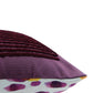 Cushion Cover Cotton Blend Digital print With Embroidered Purple - 16"X16"