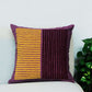 Cushion Cover Cotton Blend Digital print With Embroidered Purple - 16"X16"