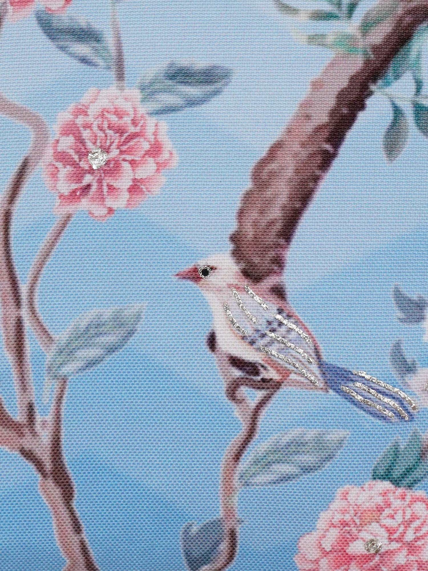 Cushion Cover Poly Canvas Digital Print With Embroidered Multi - 16"X16"