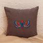 Cushion Cover Egyptian Scarab Poly Canvas Digital Print with Machine Embroidery Grey - 12" x 12"