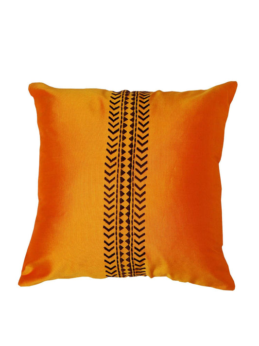 Cushion Cover Polyester Embroidery Cushion Cover Orange - 12" x 12"