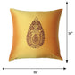 Cushion Cover for Sofa, Bed | Polyester Paisley Motif Embroidery | Multi Color - 16x16in(40x40cm) (Pack of 3)