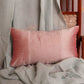 Cushion Cover Polyester Self Quilting with Embroidery Pink - 12"x 20"