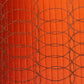 Cushion Cover Polyester Zari Embroidery with Self Quilting Orange - 16"x16"