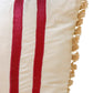 Cushion Cover Polyester Blend Tassles with Embroidery Offwhite - 16" x 16"