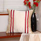 Cushion Cover Polyester Blend Tassles with Embroidery Offwhite - 16" x 16"