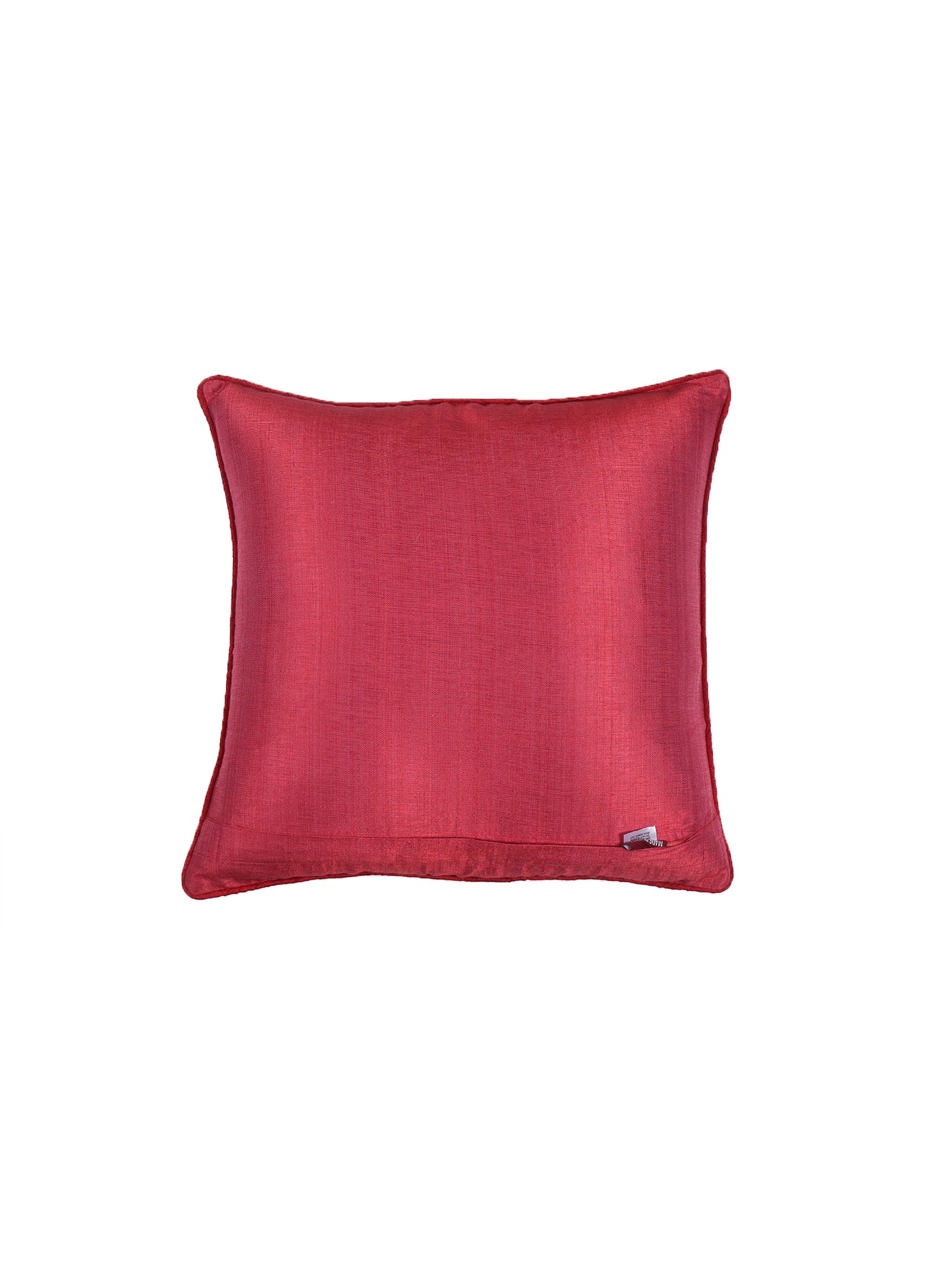 Cushion Cover for Sofa, Bed Varanasi Silk Paisely with Cord Piping | Pink - 16x16in(40x40cm) (Pack of 1)