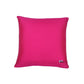 Cushion Cover for Sofa, Bed Varanasi Silk Floral Design | Pink - 16x16in(40x40cm) (Pack of 1)