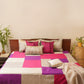 Bed Cover With 2 Pilllow Sham Polyester Blend Patchwork Multi-Coloured (90" X 108" ; Pillow - 17" X 27")
