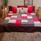 Bed Cover With 2 Pilllow Sham Polyester Blend Patchwork Multi Colour (90" X 108" ; Pillow - 17" X 27")
