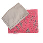 Pink colored embroidered bed cover with 2 matching pillow covers made from cotton blend for queen size double bed 90x108 inch