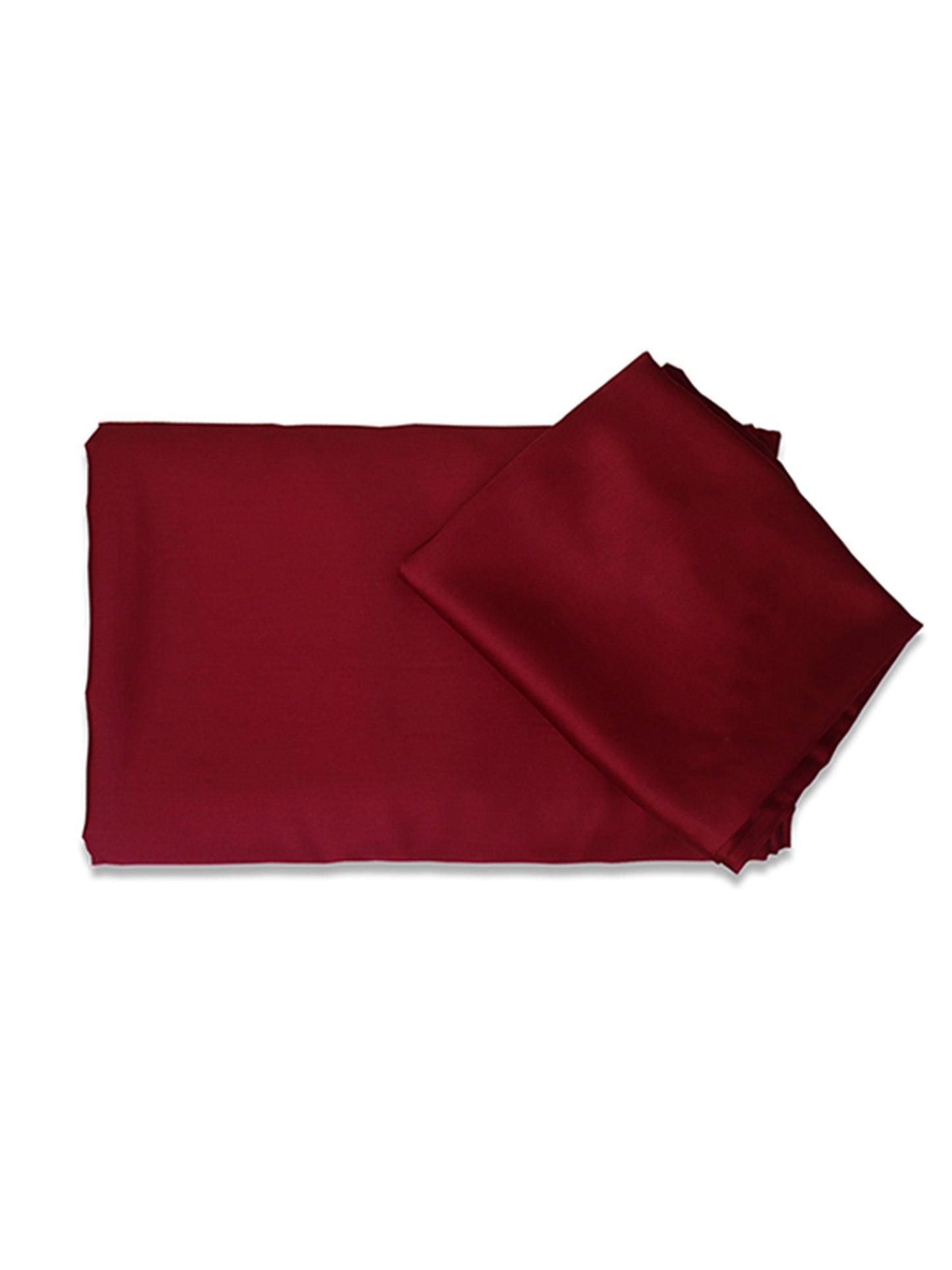 Maroon coloured plain bedsheet with 2 matching pillow covers made from 100% pure cotton for king size double bed