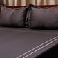 Bedsheet with Pillows Embroidered Cotton Dark grey - Bedsheet 108"x108",Pillow 17"x27"