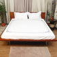 Bedsheet with Pillow Shams 100% Cotton 400tc Embroidered White - 108"x108"+17"x27"