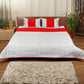Quilt with 2 Pillow Shams Decorative Polyester Self Textured Reversible Red/Grey - (90" X 108" ; Pillow - 17" X 27")
