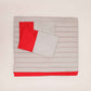 Quilt with 2 Pillow Shams Decorative Polyester Self Textured Reversible Red/Grey - (90" X 108" ; Pillow - 17" X 27")