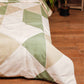 Quilt with 2 Pillow Shams Polyester Blend Digital Print Off-White, Green and Beige - (90" X 108" ; Pillow - 17" X 27")