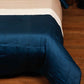 Quilt with 2 Pillow Shams Cotton and Polyester Patchwork Off-White, Blue and Beige - (90" X 108" ; Pillow - 17" X 27")