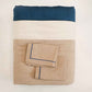 Quilt with 2 Pillow Shams Cotton and Polyester Patchwork Off-White, Blue and Beige - (90" X 108" ; Pillow - 17" X 27")