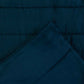 Quilt with 2 Pillow Shams Cotton and Polyester Patchwork Off-White, Blue and Beige - (90" X 108" ; Pillow - 17" X 27")