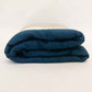 Quilt with 2 Pillow Shams Cotton and Polyester Patchwork Off-White, Blue and Beige - (90" X 108" ; Pillow - 17" X 27")