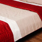 Quilt with 2 Pillow Shams Cotton and Polyester Patchwork Off-White, Red and Beige - (90" X 108" ; Pillow - 17" X 27")