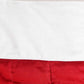 Quilt with 2 Pillow Shams Cotton and Polyester Patchwork Off-White, Red and Beige - (90" X 108" ; Pillow - 17" X 27")