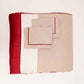 Quilt with 2 Pillow Shams Cotton and Polyester Patchwork Off-White, Red and Beige - (90" X 108" ; Pillow - 17" X 27")
