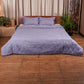 Quilt with 2 Pillow Shams Cotton Diamond Quilted Blue - (90" X 108" ; Pillow - 17" X 27")