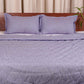 Quilt with 2 Pillow Shams Cotton Diamond Quilted Blue - (90" X 108" ; Pillow - 17" X 27")
