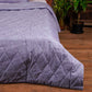 Quilt with 2 Pillow Shams Cotton Diamond Quilted Blue - (90" X 108" ; Pillow - 17" X 27")