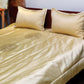 Quilt with 2 Pillow Shams Polyester and Cotton Embroidered Pintuck Golden - (90" X 108" ; Pillow - 17" X 27")