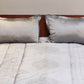Quilt with 2 Pillow Shams Polyester and Cotton Embroidered Pintuck Grey - (90" X 108" ; Pillow - 17" X 27")