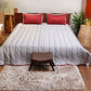 Quilt with 2 Pillow Shams Decorative Polyester Reversible Grey - (90" X 108" ; Pillow - 17" X 27")