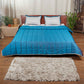 Quilt with 2 Pillow Shams Decorative Polyester Reverisble Teal - (90" X 108" ; Pillow - 17" X 27")