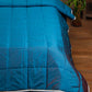 Quilt with 2 Pillow Shams Decorative Polyester Reverisble Teal - (90" X 108" ; Pillow - 17" X 27")