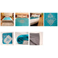 Quilt with 2 Pillow Shams Polyester and Cotton Embroidered Turquoise Blue - (90" X 108" ; Pillow - 17" X 27")