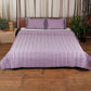Quilt with 2 Pillow Shams Cotton Reversible Green and Purple - (90" X 108" ; Pillow - 17" X 27")