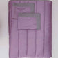 Purple colored bed quilt /comforter with 2 matching pillow covers made from polyester front and cotton backed quilt for king size double bed 