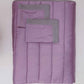 Quilt with 2 Pillow Shams Cotton Reversible Green and Purple - (90" X 108" ; Pillow - 17" X 27")