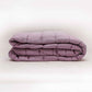 Quilt with 2 Pillow Shams Cotton Reversible Green and Purple - (90" X 108" ; Pillow - 17" X 27")