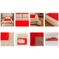 Quilt with 2 Pillow Shams Blended Polyester and Cotton Embroidered Patchwork Red and Cream - (90" X 108" ; Pillow - 17" X 27")