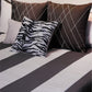 Quilt with 2 Pillow Covers 100% Cotton 520TC Quilted Patchwork with Digital Prints Grey White - 90X108+17X27+20X20+12X20+16X16 (Set of 7)
