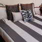 Quilt with 2 Pillow Covers 100% Cotton 520TC Quilted Patchwork with Digital Prints Grey White - 90X108+17X27+20X20+12X20+16X16 (Set of 7)