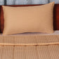 Golden colored embroidered bed quilt /comforter with 2 matching pillow covers made from polyester front and cotton backed quilt for king size double bed 