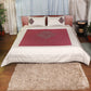 Quilt Patchwork With Embroidery Cotton 400TC Maroon - 90" X 108", 17" X 27"