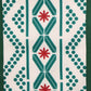 Oven Mitten Padded  - Heat Resistant - Cotton Blend Aztec Multi - 5.5in x 26.5in